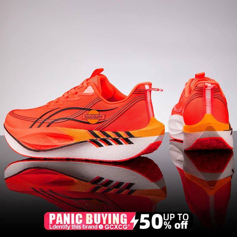 Bequeme, sportliche, rutschfeste Herren-Sneakers, Laufschuhe aus Carbon-Board, Spezial-Marathon, Sport, atmungsaktiv, leicht