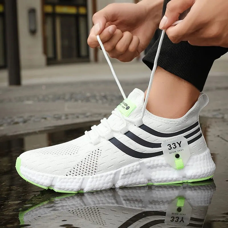 Herren Casual Sportschuhe Atmungsaktive Leichte Turnschuhe Outdoor Mesh Schwarz Laufschuhe Athletisch Jogging Tenis Wanderschuhe