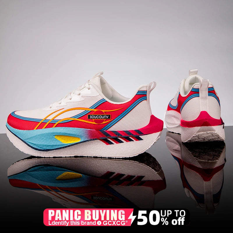 Bequeme, sportliche, rutschfeste Herren-Sneakers, Laufschuhe aus Carbon-Board, Spezial-Marathon, Sport, atmungsaktiv, leicht
