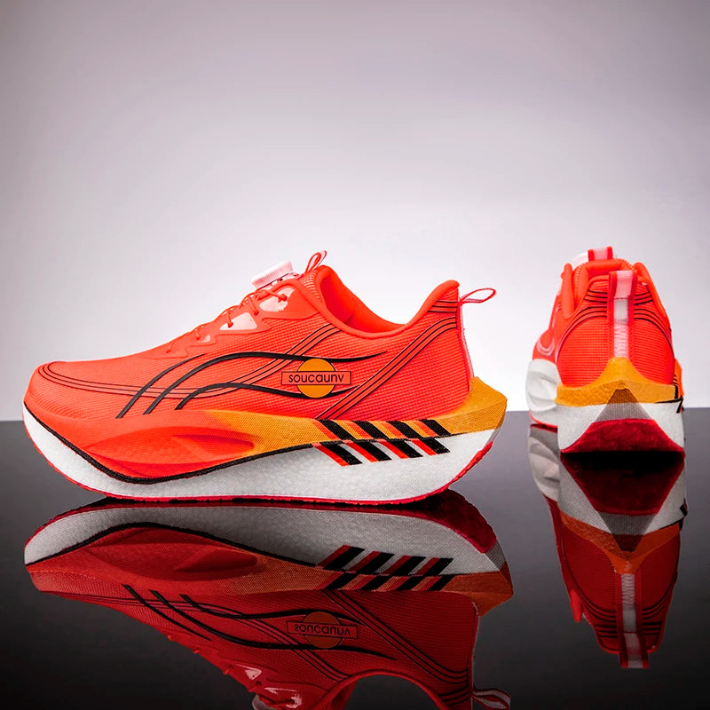 Bequeme, sportliche, rutschfeste Herren-Sneakers, Laufschuhe aus Carbon-Board, Spezial-Marathon, Sport, atmungsaktiv, leicht